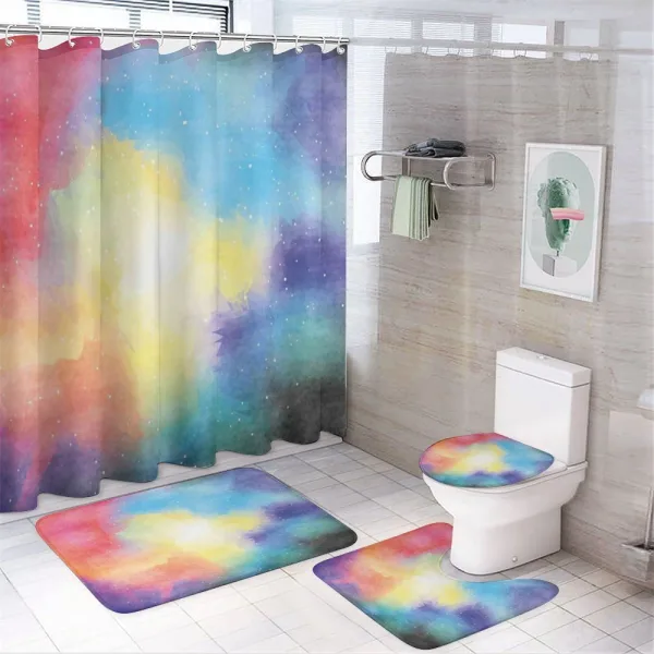 Watercolor Star Galaxy on a shower curtain