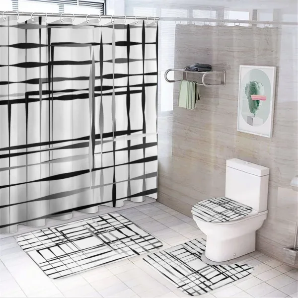 Abstract Art Geometric on a shower curtain