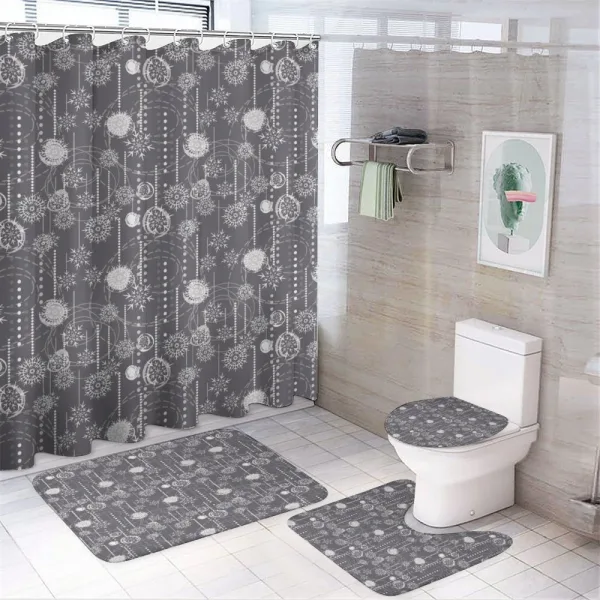 Blizzard on a shower curtain