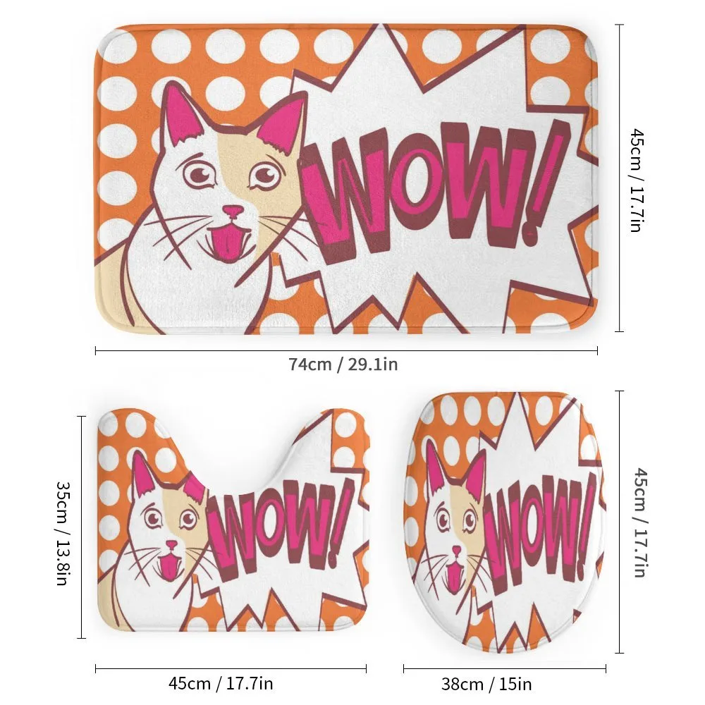 Comic Cat with Wow Lettering — Detail 1