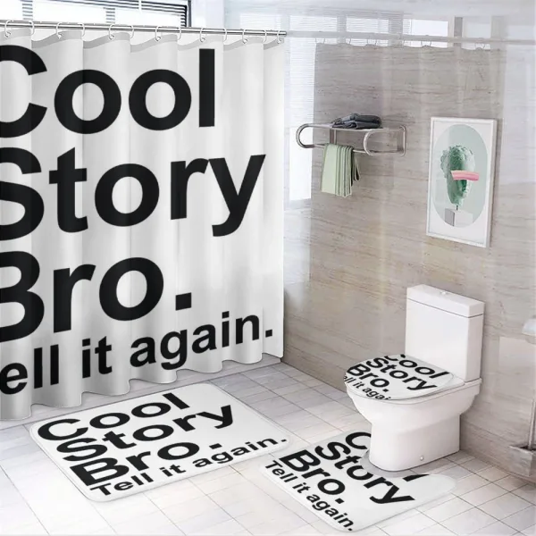 Cool Story Bro Hipster on a shower curtain