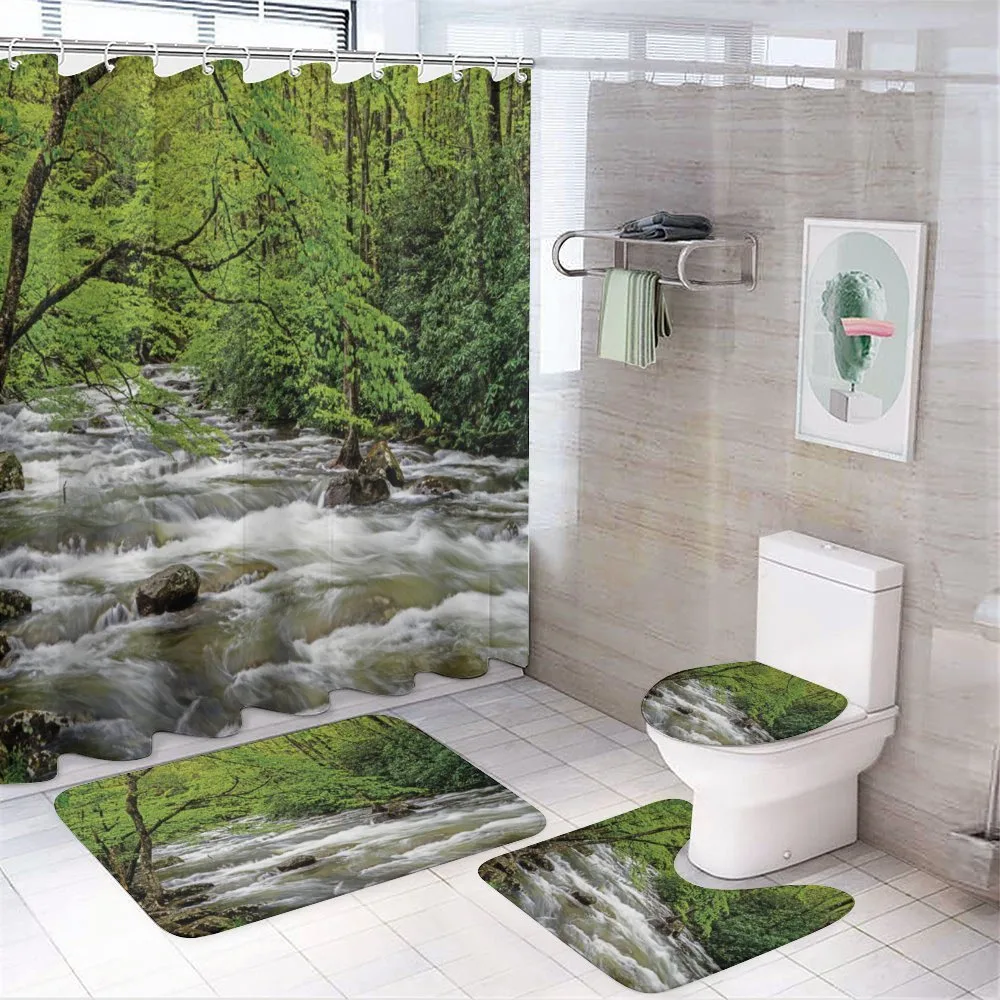 Creek in Spring Forest — Your design