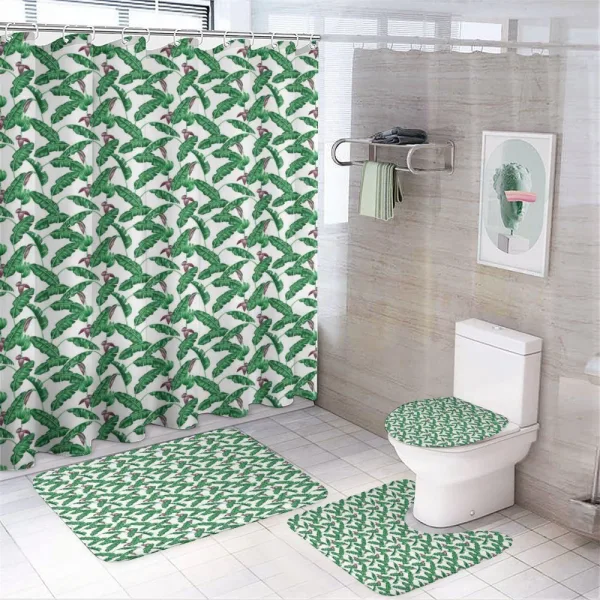 Flowering Stems on a shower curtain
