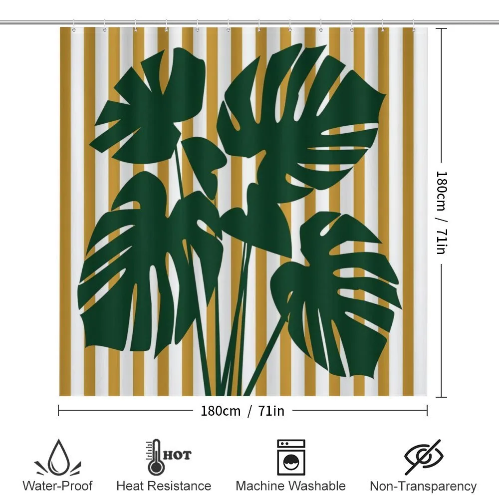 Hawaiian Monstera Stripes — Detail 2