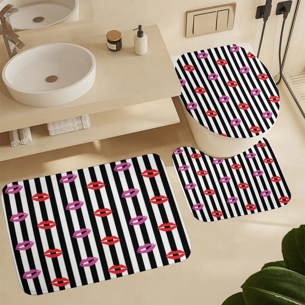 Lipstick Prints on Stripes — Detail 5