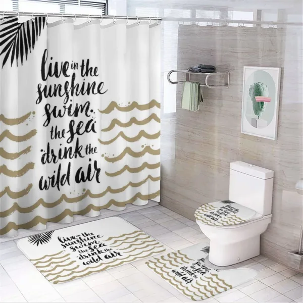 Live in the Sunshine on a shower curtain