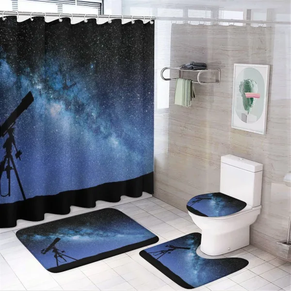 Milky Way Nİght Galaxy on a shower curtain