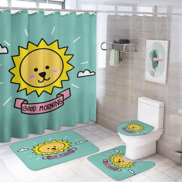 Morning Sun on a shower curtain