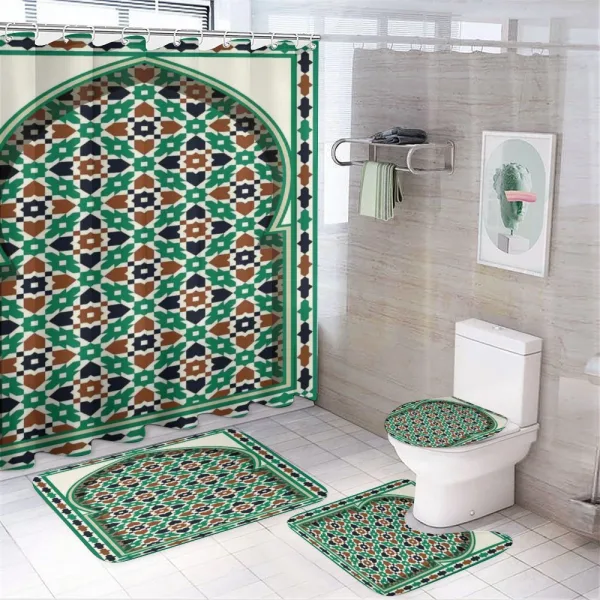 Moroccan Arch with Floral on a shower curtain