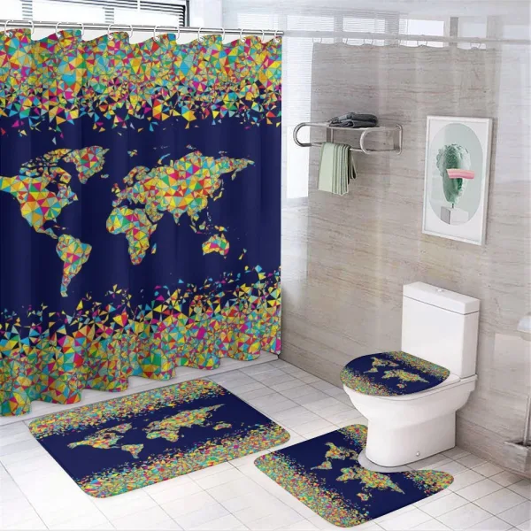 Mosaics Tiles Global on a shower curtain