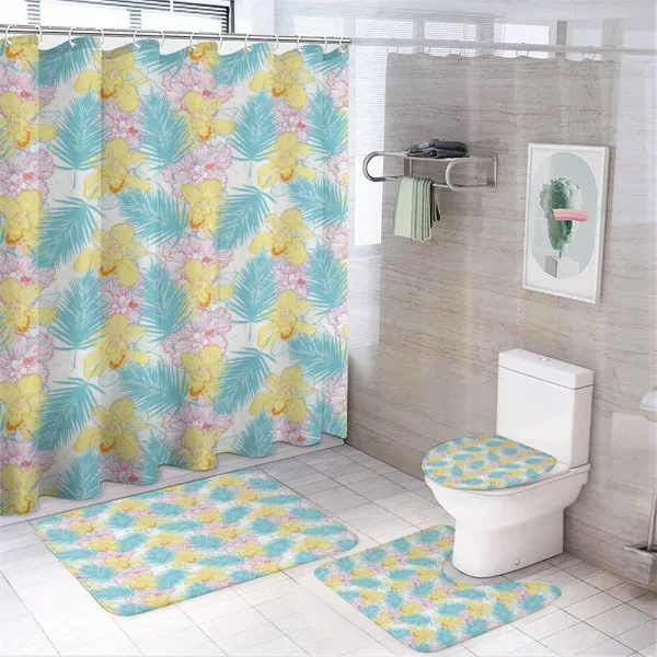 Orchids with Paint Spots on a shower curtain