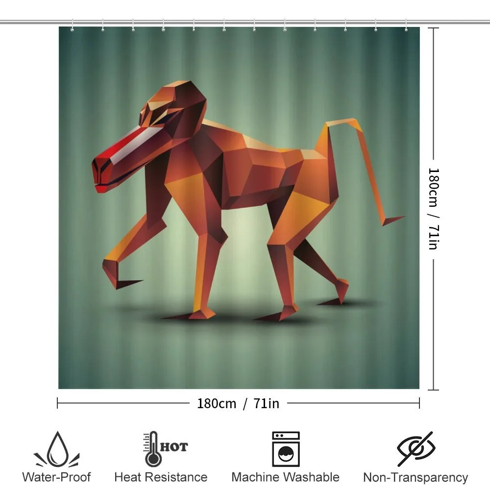 Polygonal Wild Monkey — Detail 2