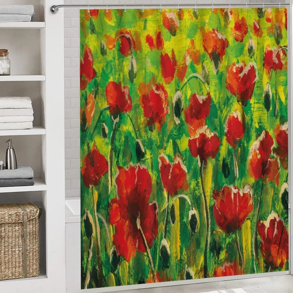 Poppies on Green Grass — Detail 4
