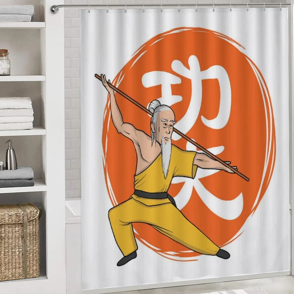 Shaolin Monk in Wushu Pose — Detail 4