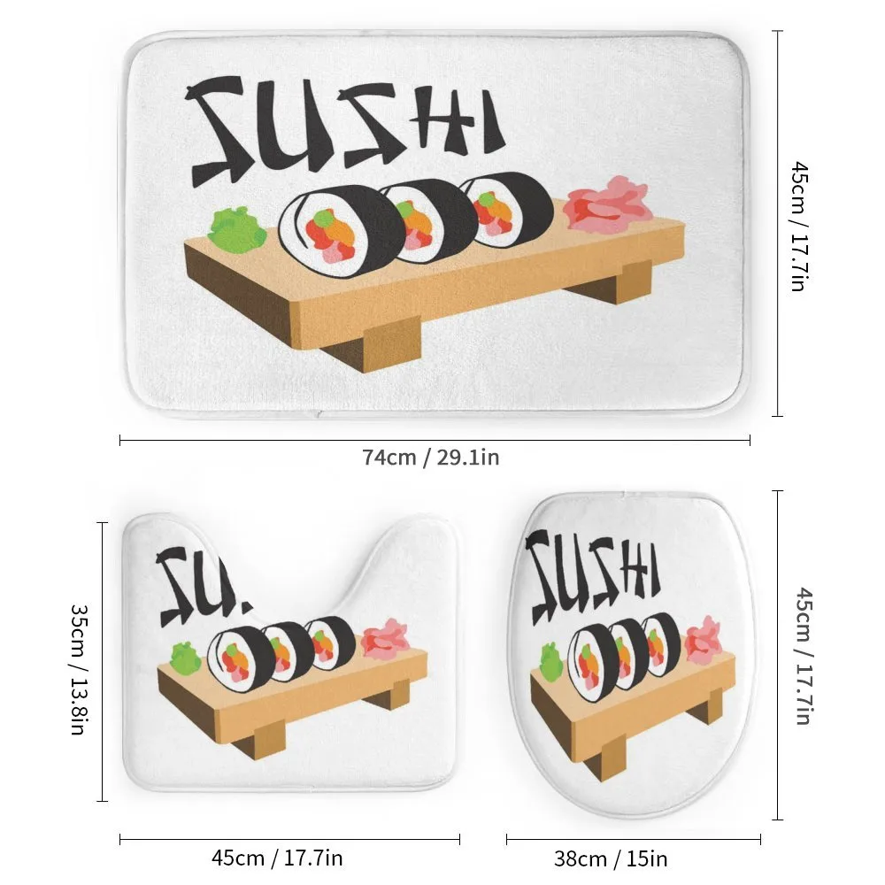 Sushi Wooden Folk Food Plate — Detail 1