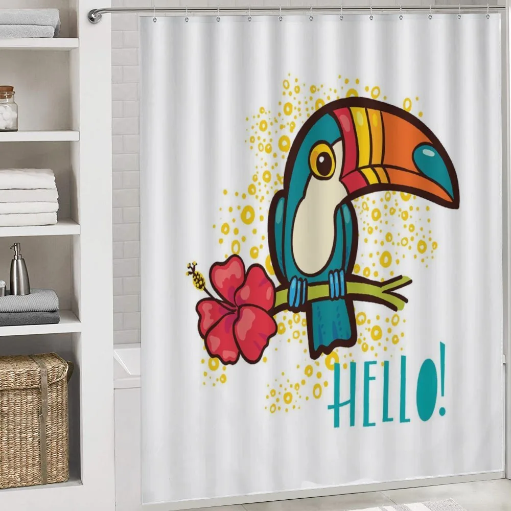 Toucan Bird with Hibiscus — Detail 4