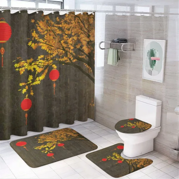Autumn Tree Vintage on a shower curtain