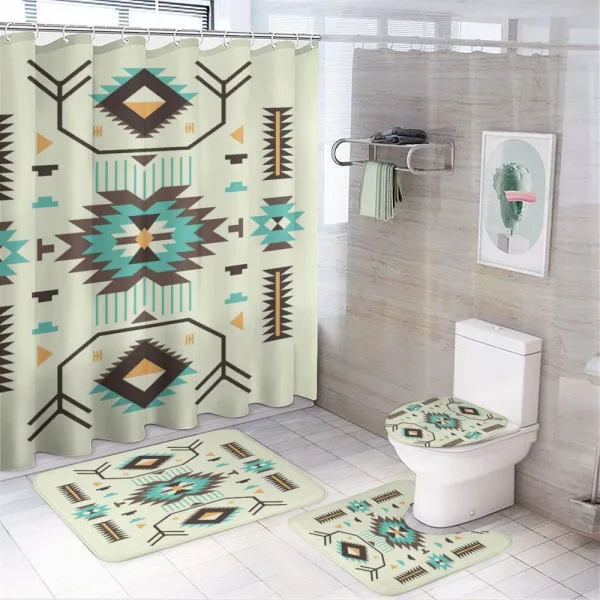 Aztec Art on a shower curtain