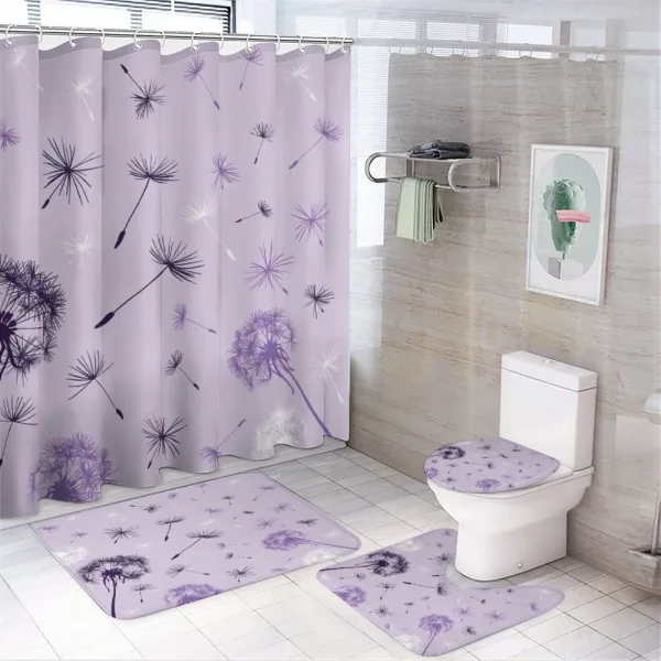 Botany Purple Tone on a shower curtain
