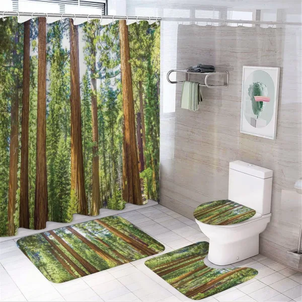 Braches in Spring on a shower curtain