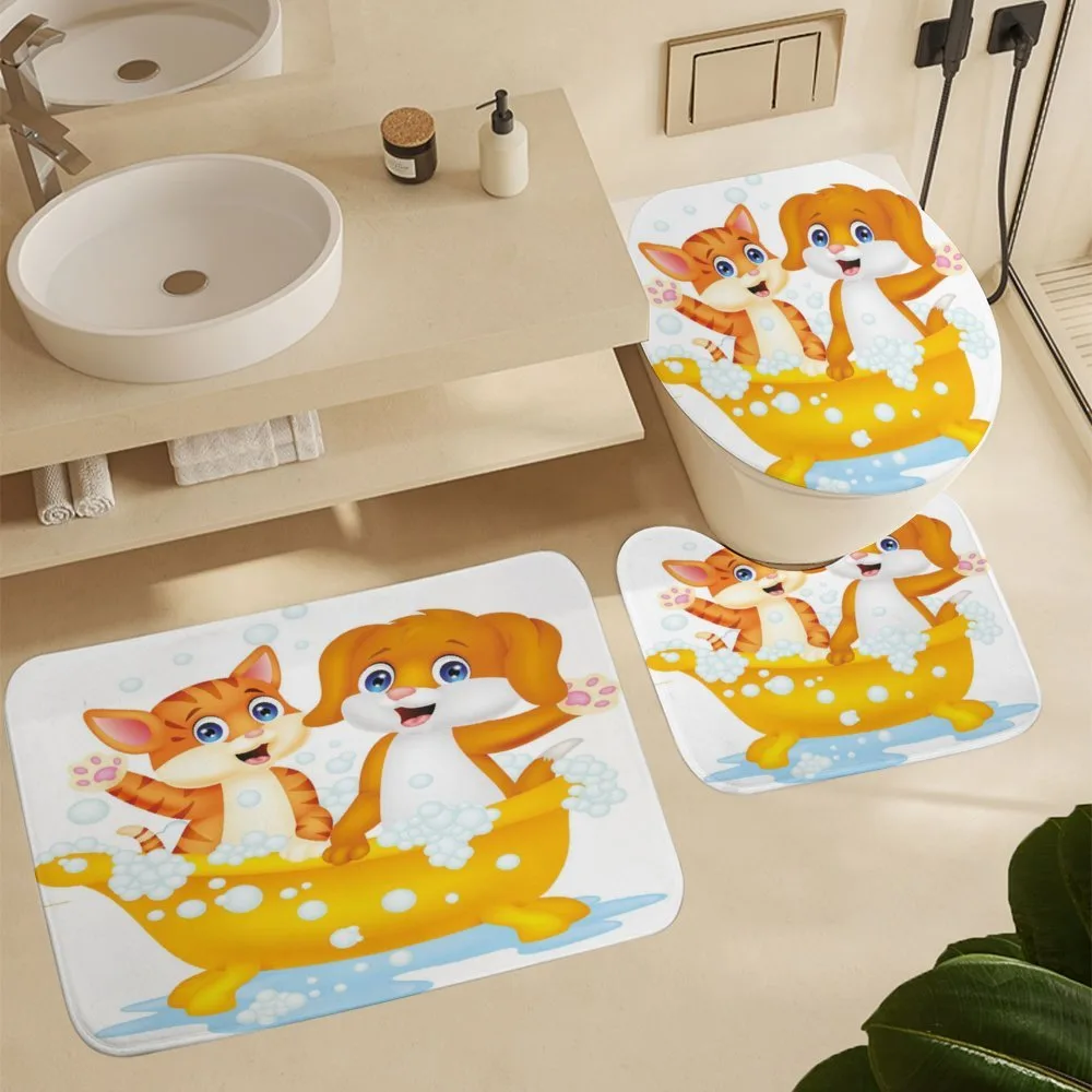 Cartoon Cat and Dog Bath — Detail 5