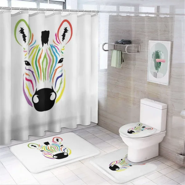 Colorful Exotic Funny on a shower curtain