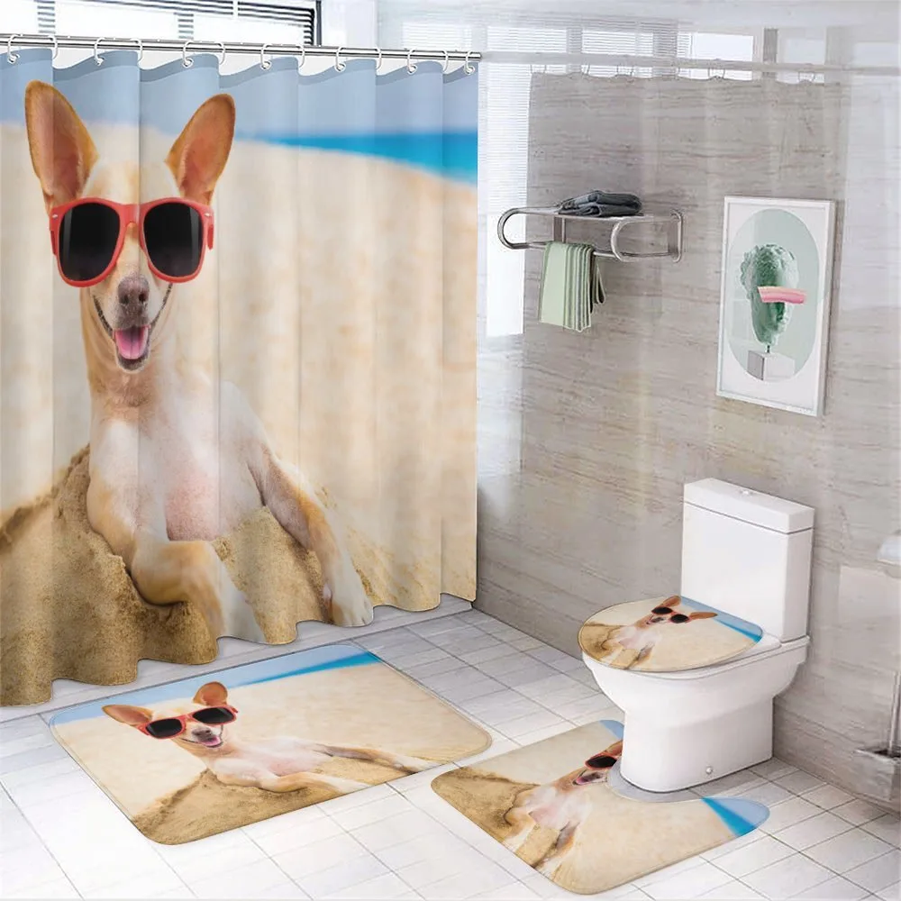 Cool Dog at Sandy Beach — Your design