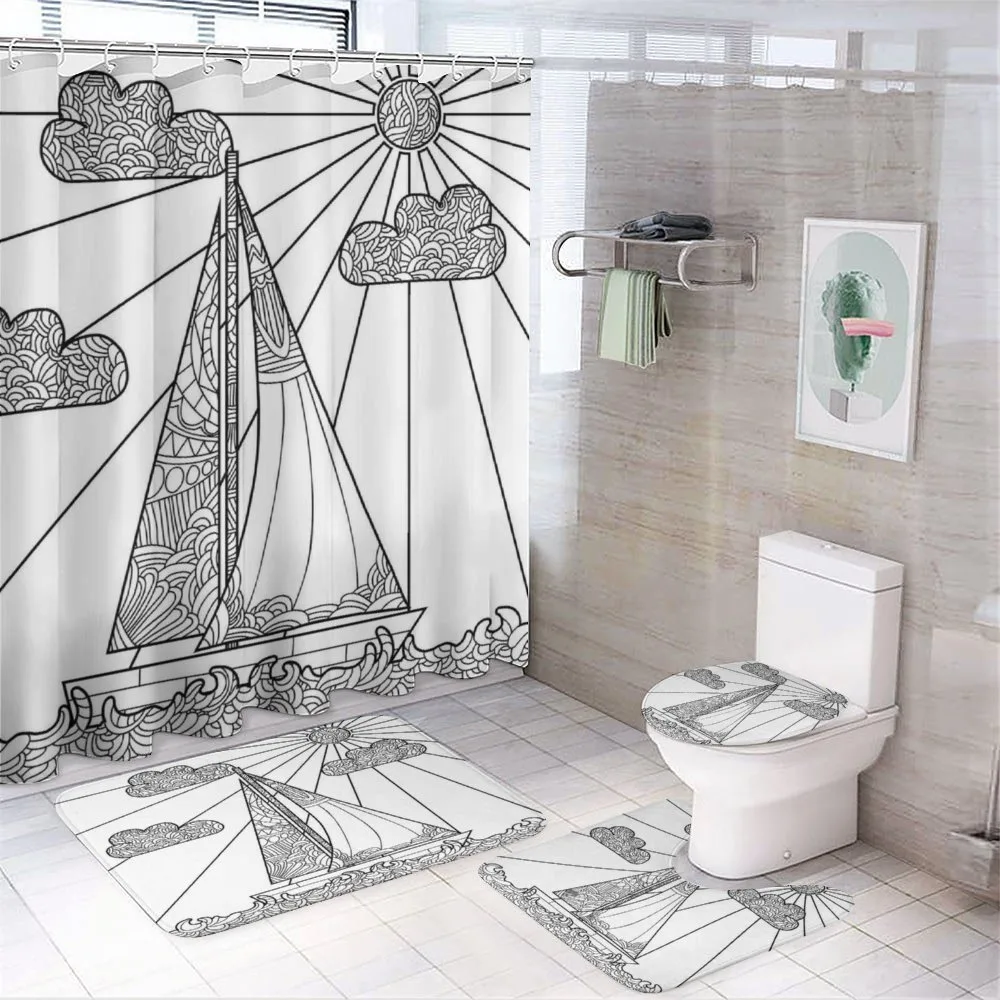 Doodle Boat on Waves — Your design