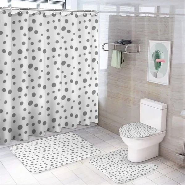 Doodle Dots on a shower curtain