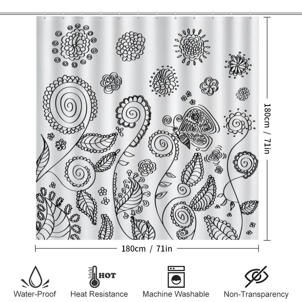 Doodle Swirled Flowers — Detail 2