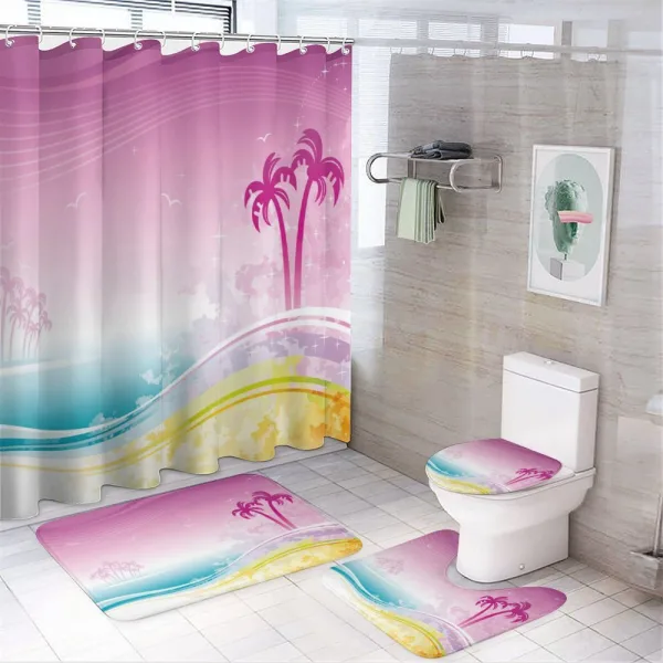 Fantasy Beach Island Coast on a shower curtain