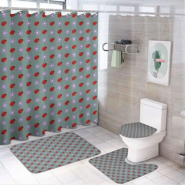 Flora and Fauna Design on a shower curtain