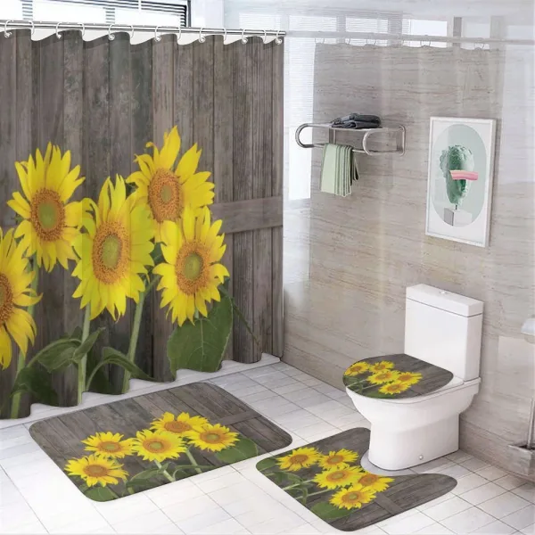 Helianthus Sunflowers on a shower curtain