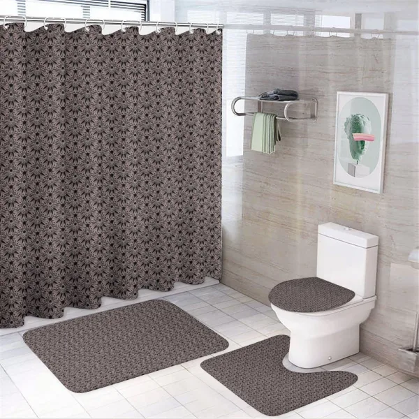 Lace Style Romantic Motifs on a shower curtain