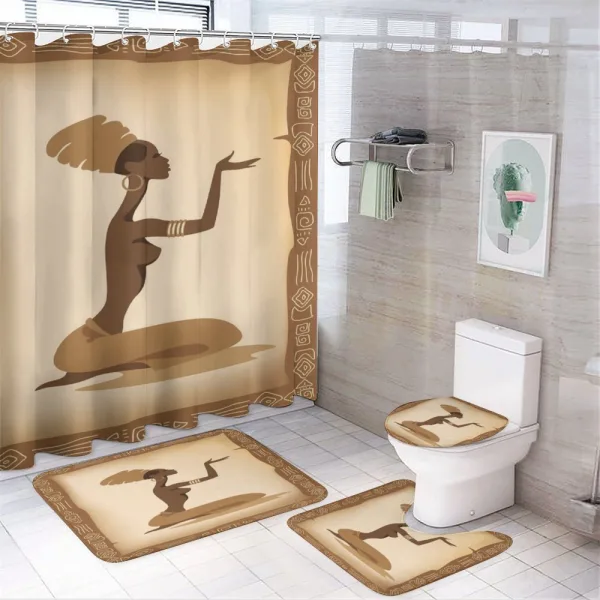 Lady Hand Gesture on a shower curtain