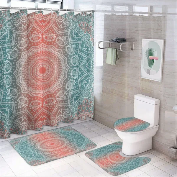 Modern Mandala on a shower curtain