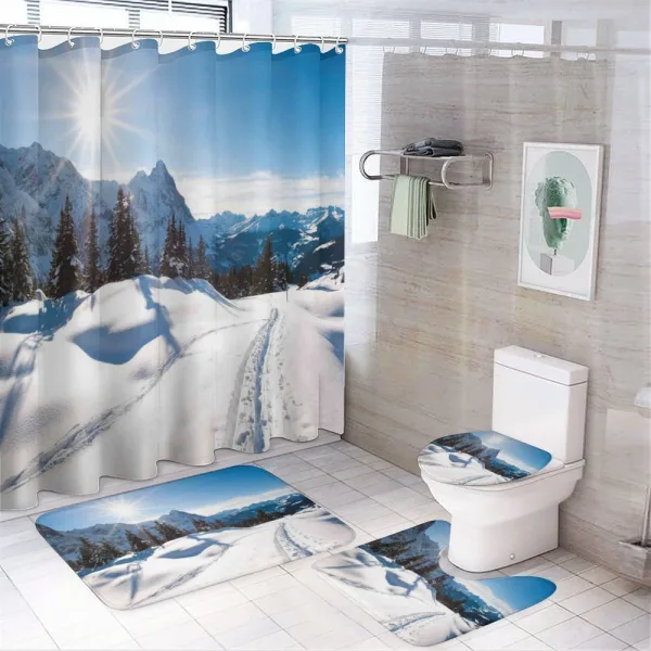 Mountain Pine Trees on a shower curtain