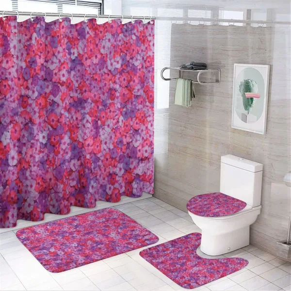 Spring Florets Flowers on a shower curtain
