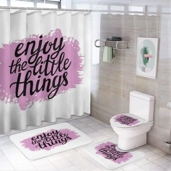 Uplifting Words of Wisdom on a shower curtain