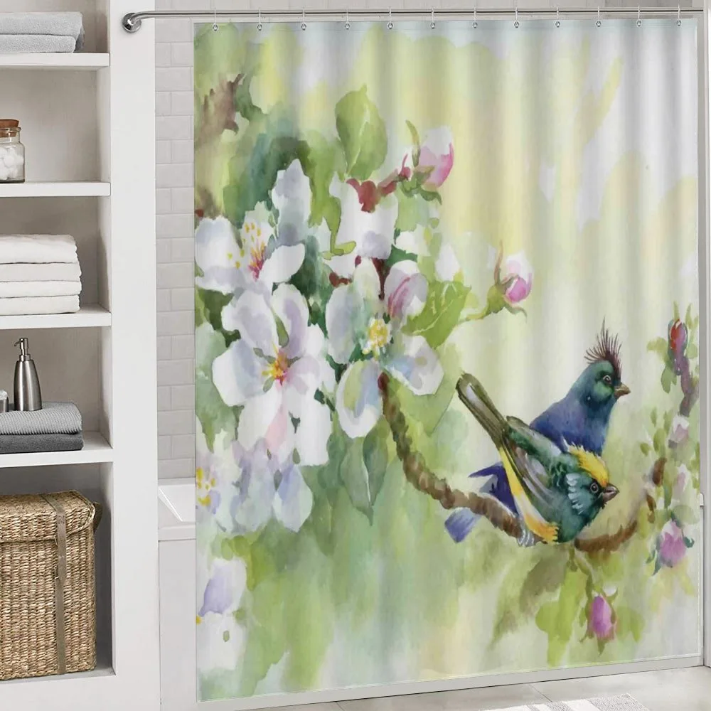 Watercolor Birds Spring — Detail 4