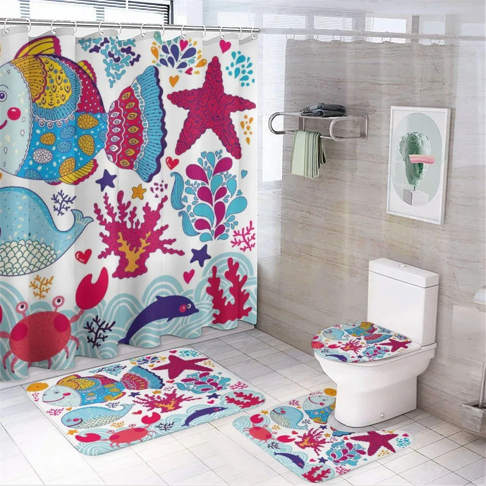 Cartoon Marine Ocean Life — Your design