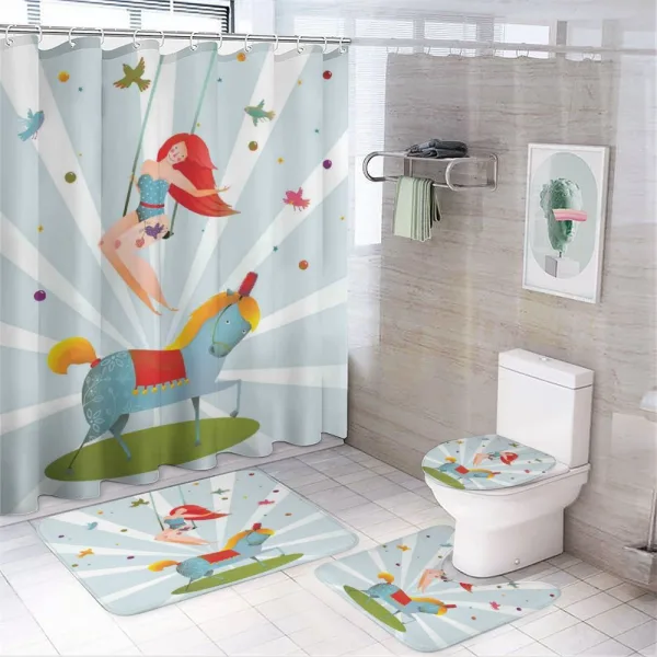 Circus Show with Pony on a shower curtain