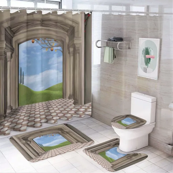 Classic Architectural on a shower curtain