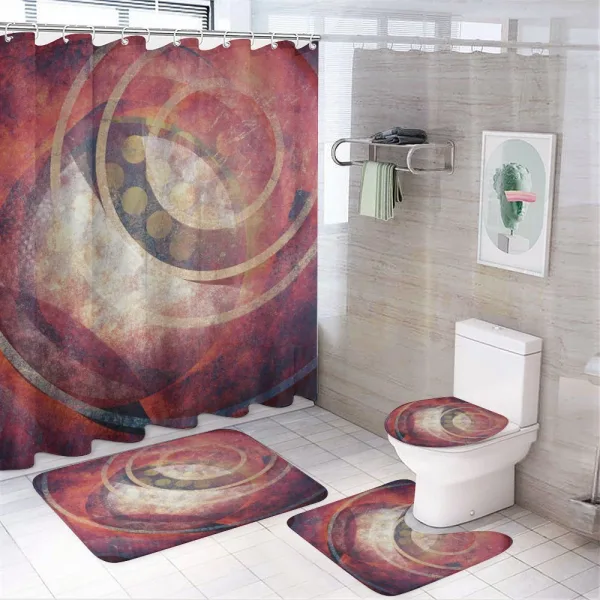 Grunge Circles on a shower curtain