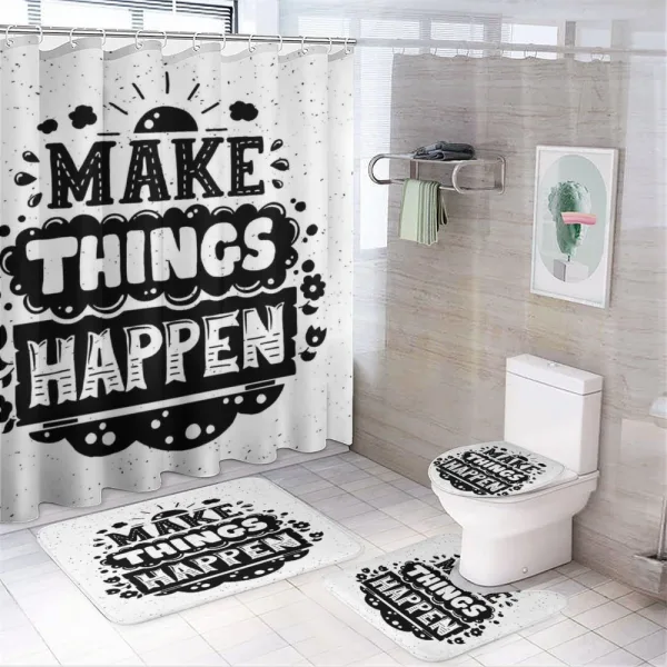 Hipster Phrase on a shower curtain