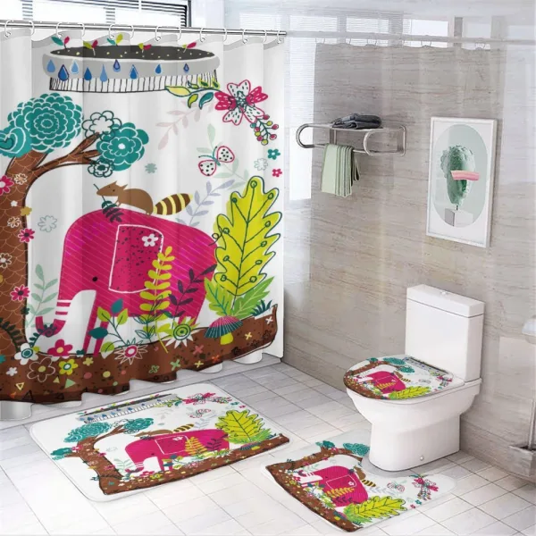 Jungle Animals Elephant on a shower curtain