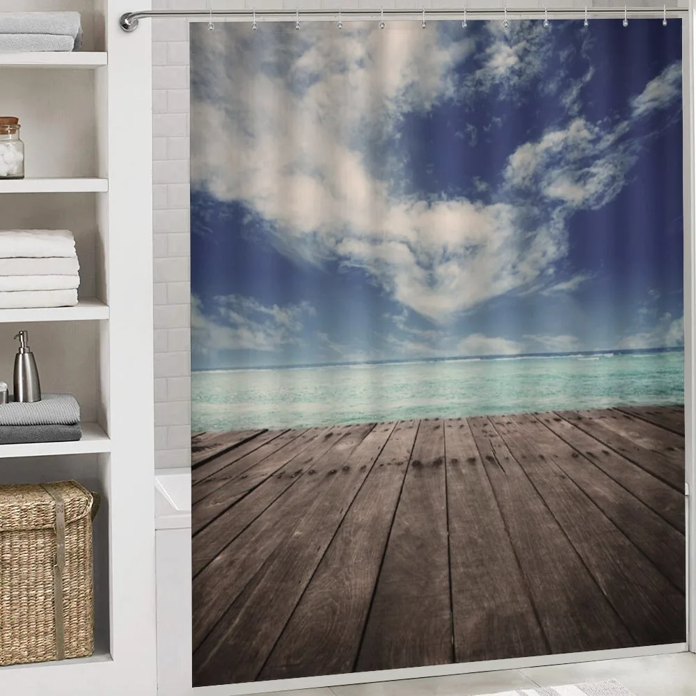 Ocean Cloudy Sky Wooden Pier — Detail 4