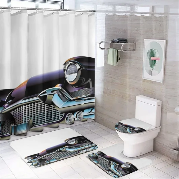 Old Fashioned Automobile on a shower curtain