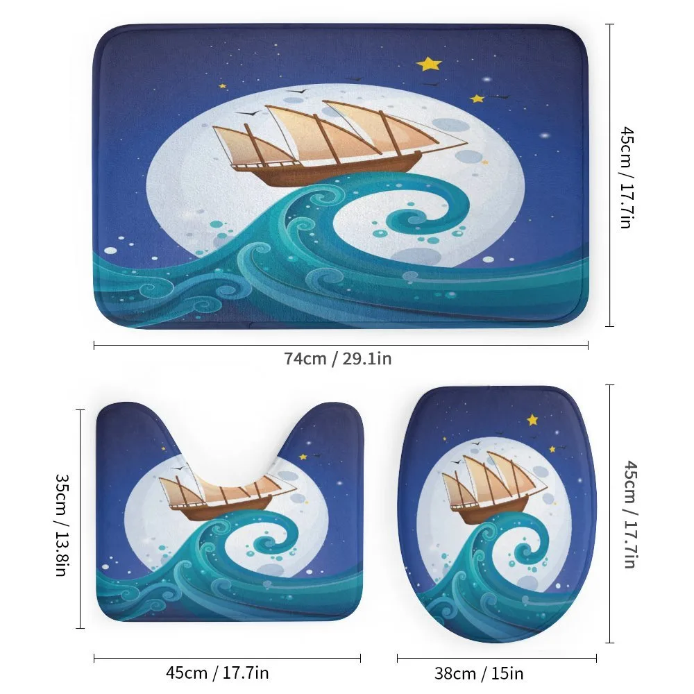 Old Ship Riding Waves — Detail 1