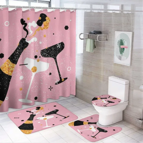 Party Time Cheers Glasses on a shower curtain